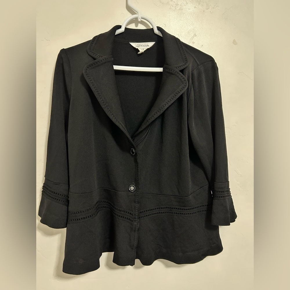 Misook black‎ blazer size medium - Picture 2 of 8